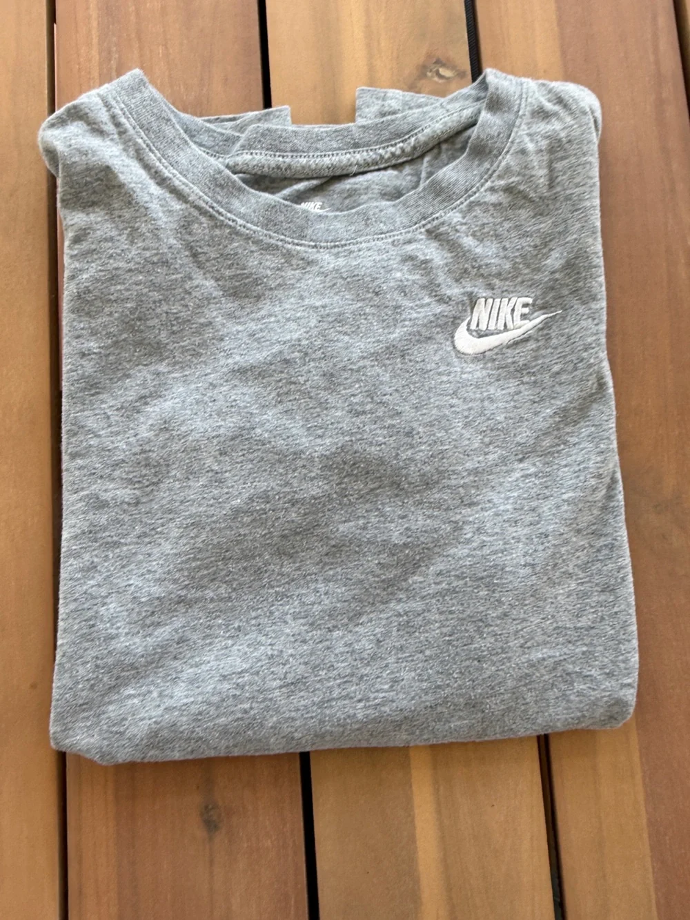 Nike Gray Crewneck Sweatshirt with White Embroidered Swoosh